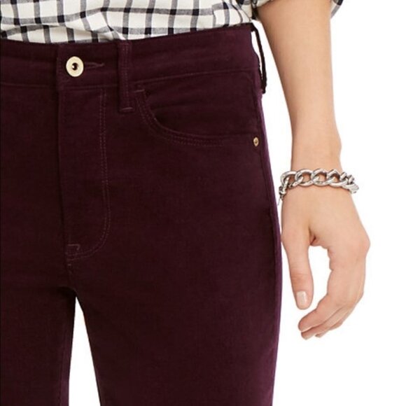 Tommy Hilfiger Womens Tribeca Skinny Corduroy Purple Pants Size 16 - Picture 2 of 9